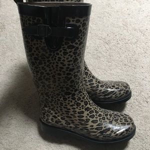 Leopard Rain Boots